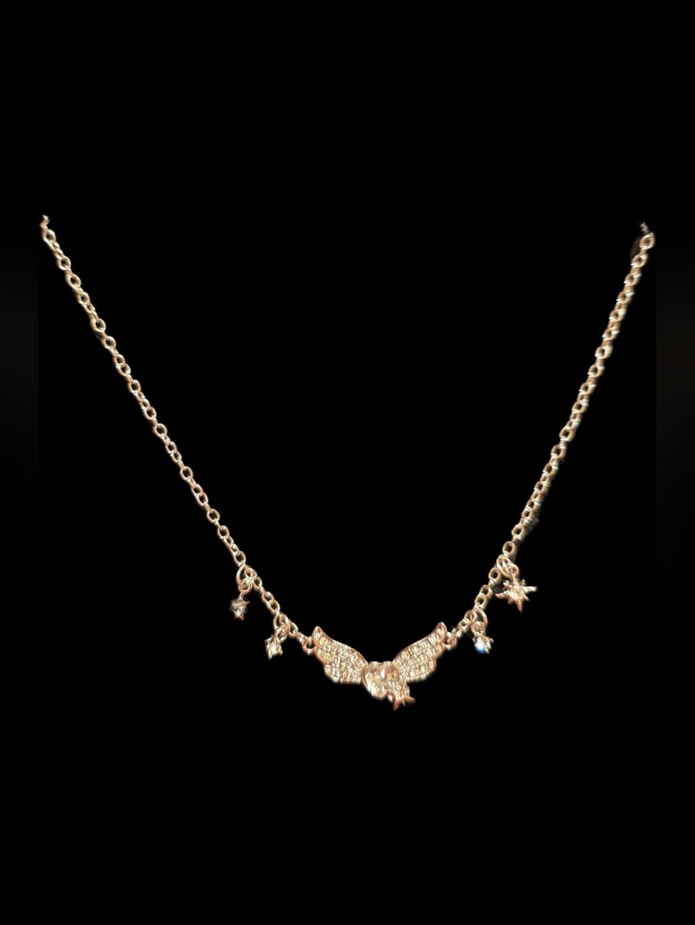 Rhinestone Winged 💛 Necklace